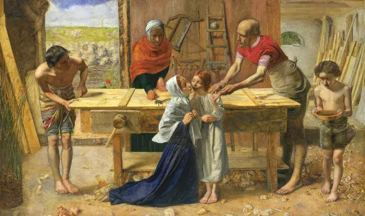 Święty Józef z narzędziami ciesielskimi