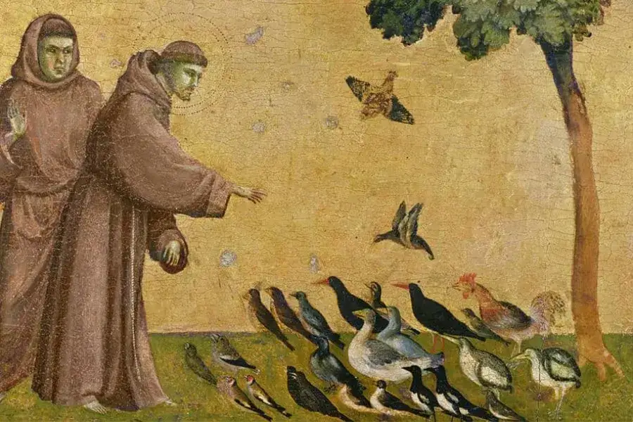 Święty Franciszek z Asyżu ze zwierzętami