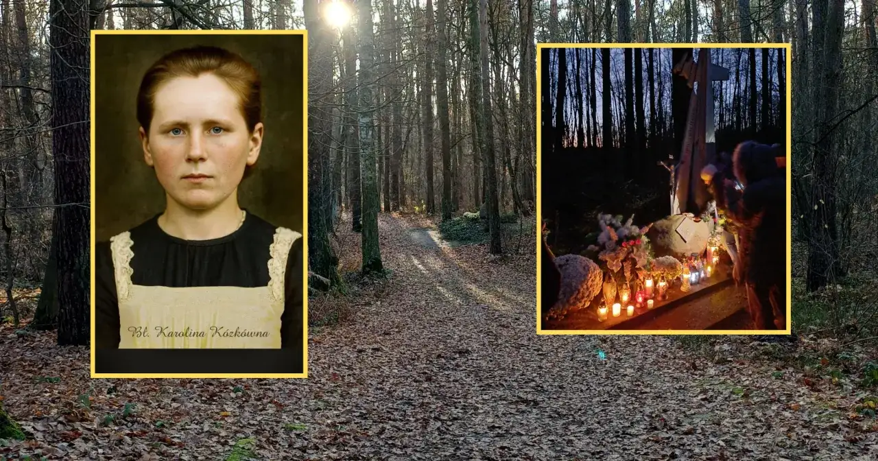 Karolina Kózkówna miejsce męczeństwa las